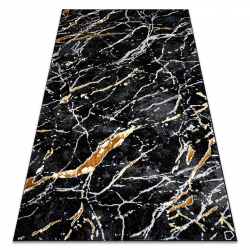 Tappeto ALLURE 1963 Marmo - Strutturale, elegante, glamour nero / oro 