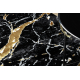 Carpet ALLURE 1963 Marble - Structural, stylish, glamour black / gold