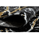Carpet ALLURE 1963 Marble - Structural, stylish, glamour black / gold