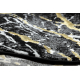 Carpet ALLURE 1963 Marble - Structural, stylish, glamour black / gold