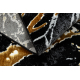 Carpet ALLURE 1963 Marble - Structural, stylish, glamour black / gold