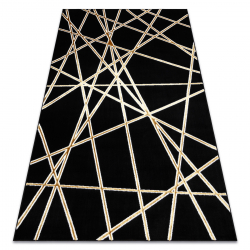 Tæppe ALLURE 1964 Geometrisk - Strukturelle, stilfuld, glamour sort / guld