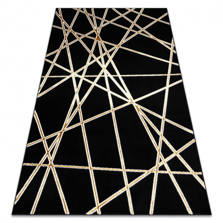 Covor ALLURE 1964 Geometric - Structural, elegant, glamour negru / aur 