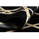 Tappeto ALLURE 1964 Geometrico - Strutturale, elegante, glamour nero / oro 