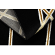 Covor ALLURE 1964 Geometric - Structural, elegant, glamour negru / aur 
