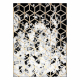 Tapijt ALLURE 1966 Cube 3D-kubus - Structureel, stijlvol, glamour zwart / goud