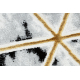 Carpet ALLURE 1966 Cube 3D - Structural, stylish, glamour black / gold