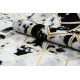 Carpet ALLURE 1966 Cube 3D - Structural, stylish, glamour black / gold