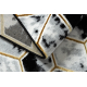 Carpet ALLURE 1966 Cube 3D - Structural, stylish, glamour black / gold