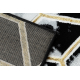 Carpet ALLURE 1966 Cube 3D - Structural, stylish, glamour black / gold