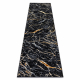 Teppich, Läufer ALLURE 1963 Marmor - Strukturell, stilvoll, glamourös schwarz / gold