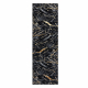 Alfombra, Alfombra de pasillo ALLURE 1963 Mármol - Estructural, elegante, glamurosa negro / oro 