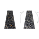 Alfombra, Alfombra de pasillo ALLURE 1963 Mármol - Estructural, elegante, glamurosa negro / oro 