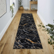 Carpet, runner ALLURE 1963 Marble - Structural, stylish, glamour black / gold