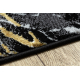 Alfombra, Alfombra de pasillo ALLURE 1963 Mármol - Estructural, elegante, glamurosa negro / oro 