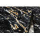 Alfombra, Alfombra de pasillo ALLURE 1963 Mármol - Estructural, elegante, glamurosa negro / oro 
