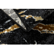 Alfombra, Alfombra de pasillo ALLURE 1963 Mármol - Estructural, elegante, glamurosa negro / oro 