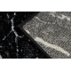Alfombra, Alfombra de pasillo ALLURE 1963 Mármol - Estructural, elegante, glamurosa negro / oro 