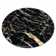 Teppich ALLURE 1963 Kreis Marmor - Strukturell, stilvoll, glamourös schwarz / gold