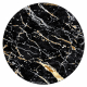 Teppich ALLURE 1963 Kreis Marmor - Strukturell, stilvoll, glamourös schwarz / gold