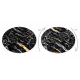 Carpet ALLURE 1963 circle Marble - Structural, stylish, glamour black / gold