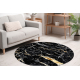 Carpet ALLURE 1963 circle Marble - Structural, stylish, glamour black / gold
