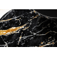 Teppich ALLURE 1963 Kreis Marmor - Strukturell, stilvoll, glamourös schwarz / gold