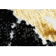 Teppich ALLURE 1963 Kreis Marmor - Strukturell, stilvoll, glamourös schwarz / gold