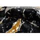 Teppich ALLURE 1963 Kreis Marmor - Strukturell, stilvoll, glamourös schwarz / gold