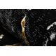 Carpet ALLURE 1963 circle Marble - Structural, stylish, glamour black / gold