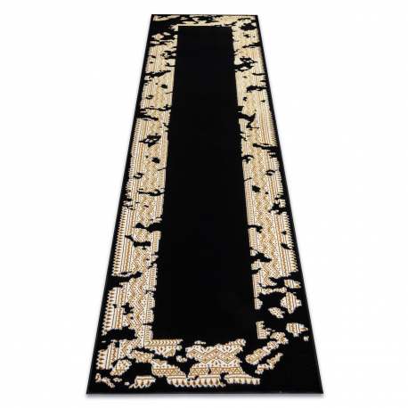 Covor, traversa ALLURE 1965 Cadru - Structural, elegant, glamour negru / aur 