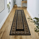 Tappeto, passatoia ALLURE 1968 Chiave greca, telaio - Strutturale, elegante, glamour nero / oro 
