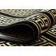 Tappeto, passatoia ALLURE 1968 Chiave greca, telaio - Strutturale, elegante, glamour nero / oro 