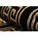 Tappeto, passatoia ALLURE 1968 Chiave greca, telaio - Strutturale, elegante, glamour nero / oro 