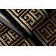 Tappeto, passatoia ALLURE 1968 Chiave greca, telaio - Strutturale, elegante, glamour nero / oro 