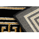 Tappeto, passatoia ALLURE 1968 Chiave greca, telaio - Strutturale, elegante, glamour nero / oro 