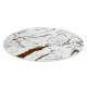 Carpet ALLURE 1963 circle Marble - Structural, stylish, glamour white / gold