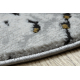 Carpet ALLURE 1963 circle Marble - Structural, stylish, glamour white / gold