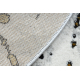 Carpet ALLURE 1963 circle Marble - Structural, stylish, glamour white / gold