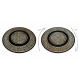 Tappeto ALLURE 1968 cerchio Chiave greca, telaio - Strutturale, elegante, glamour nero / oro 