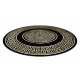 Tappeto ALLURE 1968 cerchio Chiave greca, telaio - Strutturale, elegante, glamour nero / oro 