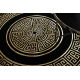 Tapis ALLURE 1968 cercle Clé grecque, cadre - Structurel, élégant, glamour noir / L'or
