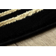 Tappeto ALLURE 1968 cerchio Chiave greca, telaio - Strutturale, elegante, glamour nero / oro 