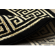Tappeto ALLURE 1968 cerchio Chiave greca, telaio - Strutturale, elegante, glamour nero / oro 