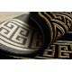 Tappeto ALLURE 1968 cerchio Chiave greca, telaio - Strutturale, elegante, glamour nero / oro 