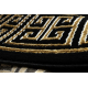 Tappeto ALLURE 1968 cerchio Chiave greca, telaio - Strutturale, elegante, glamour nero / oro 