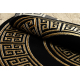 Tappeto ALLURE 1968 cerchio Chiave greca, telaio - Strutturale, elegante, glamour nero / oro 