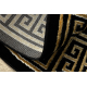 Tappeto ALLURE 1968 cerchio Chiave greca, telaio - Strutturale, elegante, glamour nero / oro 