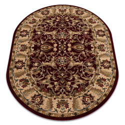Wool carpet OMEGA oval ORDA flowers light ruby 2