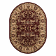 Wollteppich OMEGA Oval ORDA Blumen hell rubin 2